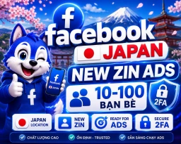 CLONE FACEBOOK JAPAN NEW ZIN ADS – 10-100 BẠN BÈ, 2FA, HOTMAIL TRUST, 5-20 POST CÓ THỂ EDIT