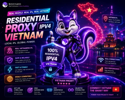 Proxy Dân Cư IPv4 Việt Nam Tĩnh - Viettel (3 Ngày) Ổn Định